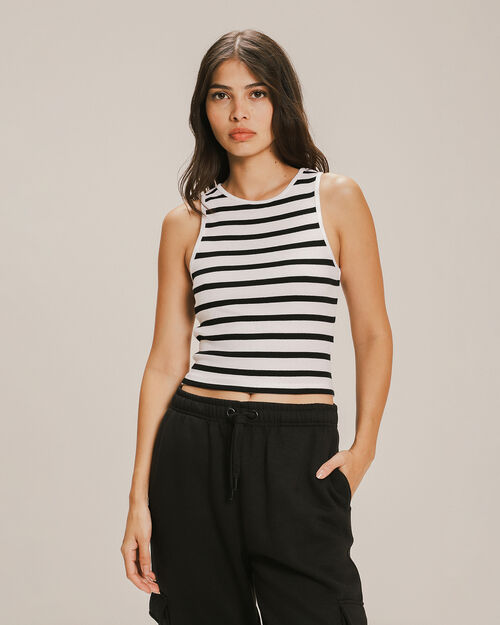 Playera Cropped Sin Mangas